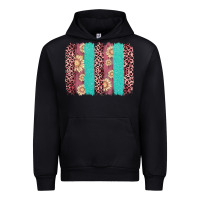 Black valentine's day floral leopard brushstroke Urban Hoodie - AdoDesignShop