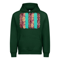 Forest Green valentine's day floral leopard brushstroke Urban Hoodie - AdoDesignShop