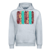 Heather Grey valentine's day floral leopard brushstroke Urban Hoodie - AdoDesignShop