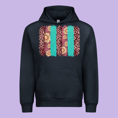 Valentine's Day Floral Leopard Brushstroke Urban Hoodie Designed By Adodesignshop