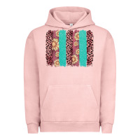 Pigment Salmon valentine's day floral leopard brushstroke Urban Hoodie - AdoDesignShop