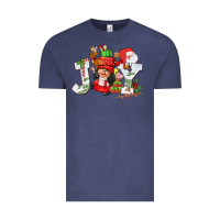 Vintage Denim christmas joy girl gnome Vintage Tee - CowGirlArtShop