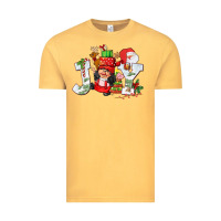 Vintage Mustard christmas joy girl gnome Vintage Tee - CowGirlArtShop