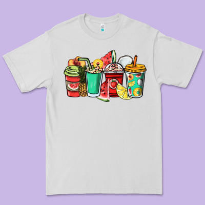 Fruits Coffee Cups Premium Tee Designed By Nancycooperartshop