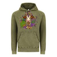 Vintage Olive simmental mardi gras Vintage Hoodie - OliviaCreatesArt