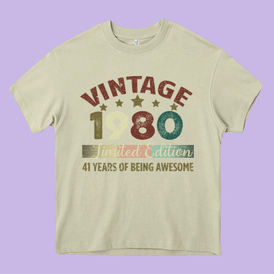 Vintage 1980 Limited Edition 41 Years Of Being Awesome Heavy Core Tee Designed By Bettercallsaul
