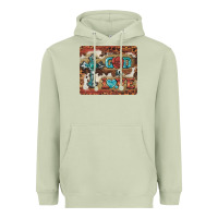 Matcha god is love cross Heavyweight Hoodie - BarkalooDesign