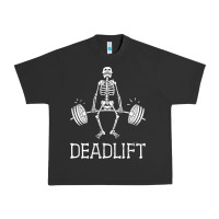 Pigment Black deadlift funny halloween skeleton weight lifting workout Urban Heavy Tee - longCreatives