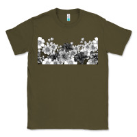 Army Green black and white floral Classic Tee - TumblerDesignByShophia
