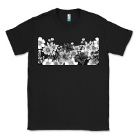 Black black and white floral Classic Tee - TumblerDesignByShophia