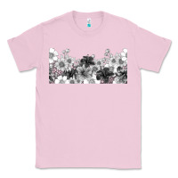 Bubblegum Pink black and white floral Classic Tee - TumblerDesignByShophia