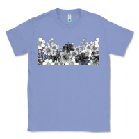 Colony Blue black and white floral Classic Tee - TumblerDesignByShophia