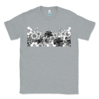 Heather Grey black and white floral Classic Tee - TumblerDesignByShophia