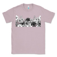 Lilac black and white floral Classic Tee - TumblerDesignByShophia