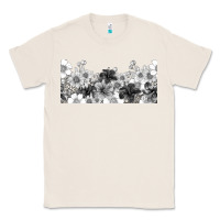 Natural black and white floral Classic Tee - TumblerDesignByShophia