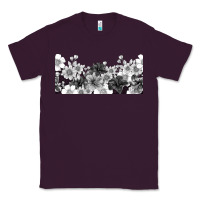 Plum black and white floral Classic Tee - TumblerDesignByShophia