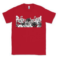 Red black and white floral Classic Tee - TumblerDesignByShophia
