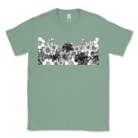 Sage black and white floral Classic Tee - TumblerDesignByShophia