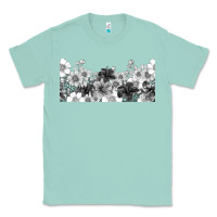 Seafoam black and white floral Classic Tee - TumblerDesignByShophia