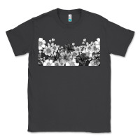 Smoke black and white floral Classic Tee - TumblerDesignByShophia