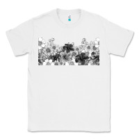White black and white floral Classic Tee - TumblerDesignByShophia