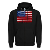 Black american flag Zipper Hoodie - Artiststas