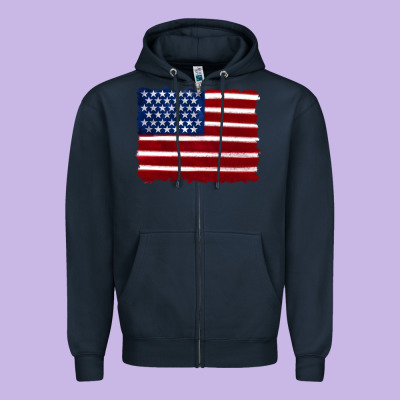 American Flag Zipper Hoodie Designed By Artiststas