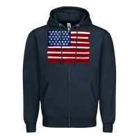 Navy american flag Zipper Hoodie - Artiststas