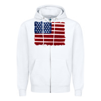 White american flag Zipper Hoodie - Artiststas