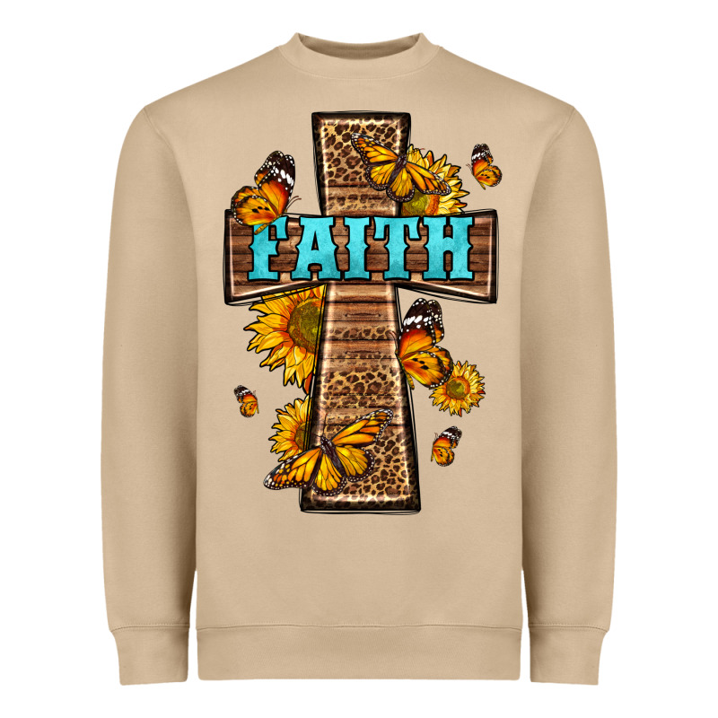 Western Faith Cross Butterfly Heavyweight Sweatshirt by LillyAllenDesigns | Teevron