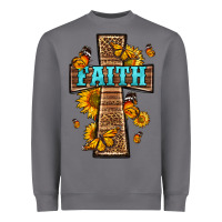 Storm Western Faith Cross Butterfly Heavyweight Sweatshirt - LillyAllenDesigns