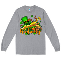 Heather Grey St. Patrick's Kentucky map Long Sleeve Tee - OliviaCreatesArt