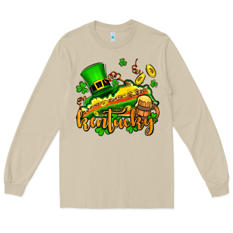 St. Patrick's Kentucky Map Long Sleeve Tee by OliviaCreatesArt | Teevron