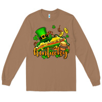 Toasted Coconut St. Patrick's Kentucky map Long Sleeve Tee - OliviaCreatesArt