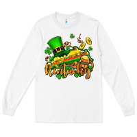 White St. Patrick's Kentucky map Long Sleeve Tee - OliviaCreatesArt