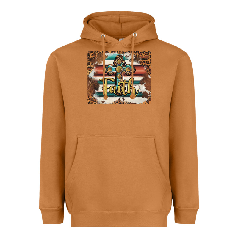 Faith Cross Mousepad Heavyweight Hoodie by BarkalooDesign | Teevron
