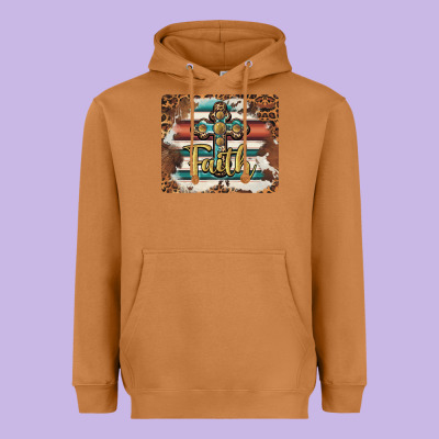 Faith Cross Mousepad Heavyweight Hoodie Designed By Barkaloodesign