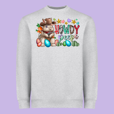 Howdy Peeps Heavyweight Sweatshirt Designed By Racoondesign