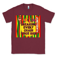 Burgundy juneteenth breaking every chain since 1865 Classic Tee - TumblerDesignByShophia