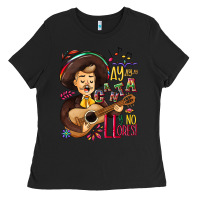 Black Ay, ay, ay canta y no llores! Ladies Tee - NancyCooperArtShop
