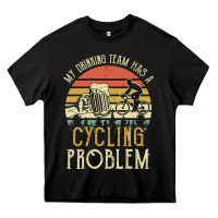 Black my drinking team has a cycling problem cotton t shirt funny dad gift c Heavy Core Tee - longCreatives