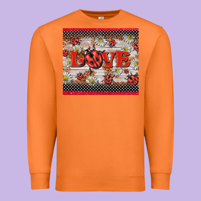 Love Ladybug Premium Sweatshirt Designed By Barkaloodesign
