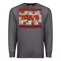 Charcoal Heather love ladybug Premium Sweatshirt - BarkalooDesign
