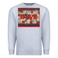 Heather Grey love ladybug Premium Sweatshirt - BarkalooDesign