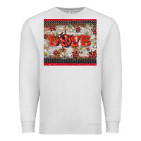 Oatmeal Heather love ladybug Premium Sweatshirt - BarkalooDesign
