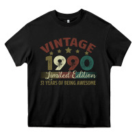 Black Vintage 1990 Limited Edition 31 Years Of Being Awesome Heavy Core Tee - Bettercallsaul