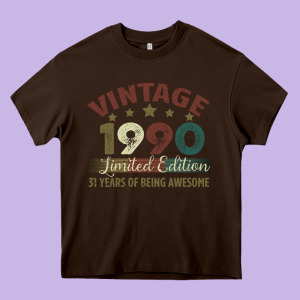 Vintage 1990 Limited Edition 31 Years Of Being Awesome Heavy Core Tee Designed By Bettercallsaul