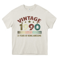 Cream Vintage 1990 Limited Edition 31 Years Of Being Awesome Heavy Core Tee - Bettercallsaul