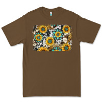 Cacao gemstone sunflower cowhide background Premium Tee - Jasminsmagicworld