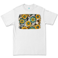 White gemstone sunflower cowhide background Premium Tee - Jasminsmagicworld